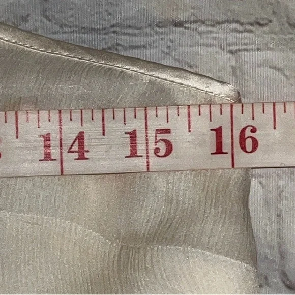 Catherine Malandrino Silk Halter Dress | Beaded Detail | Elegant Cream Maxi - Picture 7 of 9